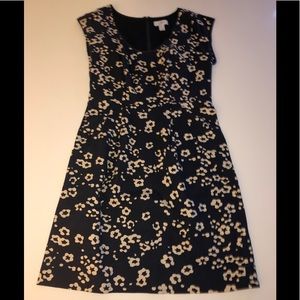 Ann Taylor loft Floral print Dress 4 linen blend